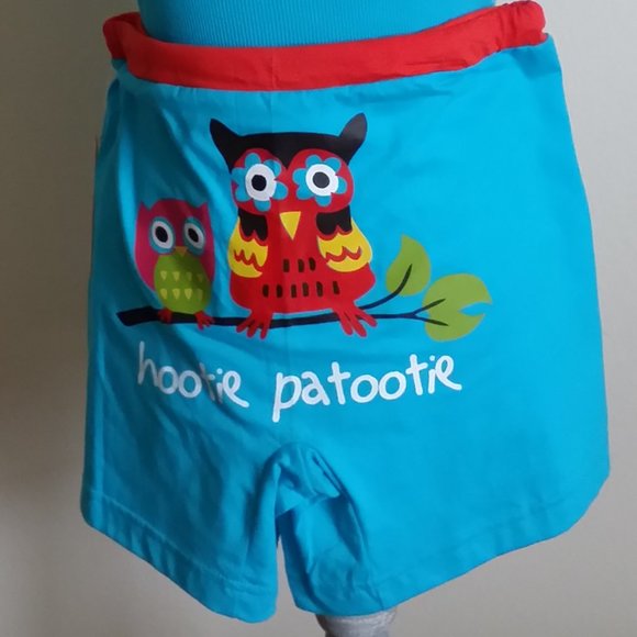 Juniors/Misses Owl Boxers with Drawstring - Picture 1 of 1